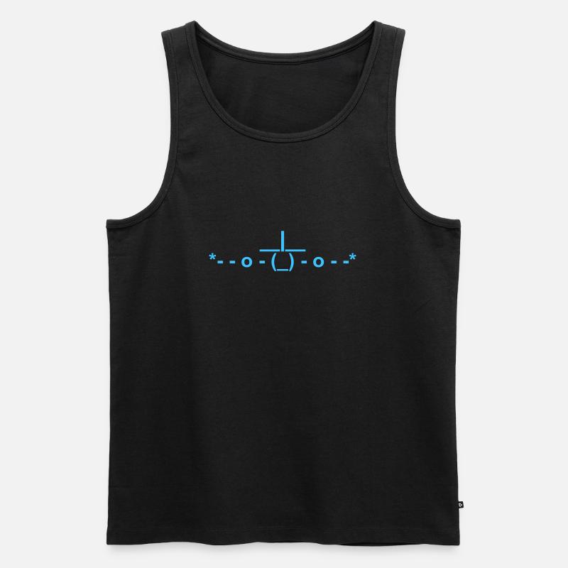 Flieger-LayOut-Flockfähig - Männer Premium Bio Tank Top - Schwarz