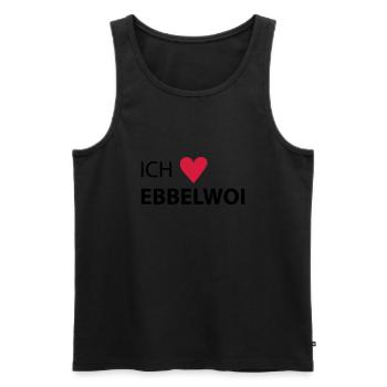 Ich liebe Ebbelwoi FFM - Männer Premium Bio Tank Top - Schwarz - Vorne - AI Model Male 178 light (178cm)