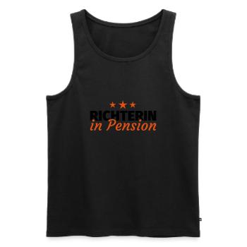 Richterin Pension Ruhestand Rente - Männer Premium Bio Tank Top - Schwarz - Vorne - AI Model Male 178 light (178cm)