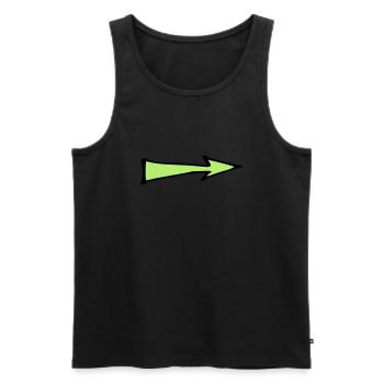 Flèche verte - Débardeur bio Premium Homme - noir - Devant - Michal (187cm)