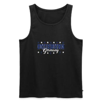 Duisburg - Männer Premium Bio Tank Top - Schwarz - Vorne - Michal (187cm)