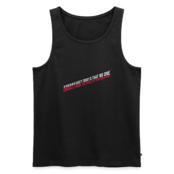drinks from enemies skulls - Men's Premium Organic Tank Top - black - Front - Michal (187cm)