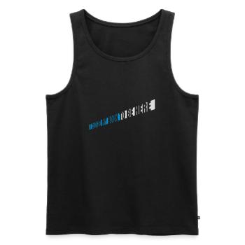 I closed my book - Männer Premium Bio Tank Top - Schwarz - Vorne - AI Model Male 178 light (178cm)