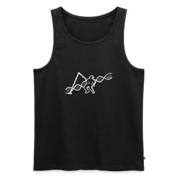 Fishing Fishing Fishing Fishing Fishing Fishing Hooks - Men's Premium Organic Tank Top - black - Front - AI Model Male 178 light (178cm)