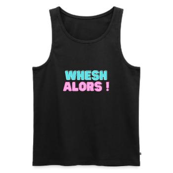 Whesh alors! - Débardeur bio Premium Homme - noir - Devant - AI Model Male 178 light (178cm)