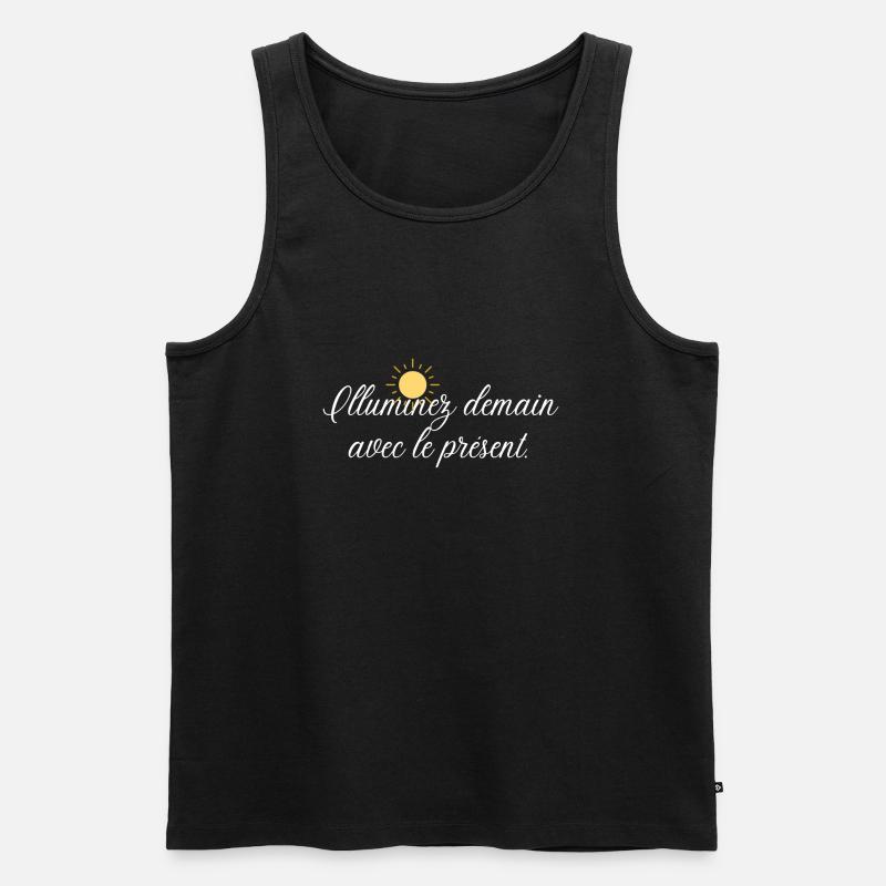 Aufhellen - Männer Premium Bio Tank Top - Schwarz