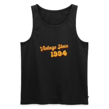 Vintage since 1994 29 Years Old - Groovy 29th - Men's Premium Organic Tank Top - black - Front - AI Model Male 178 light (178cm)