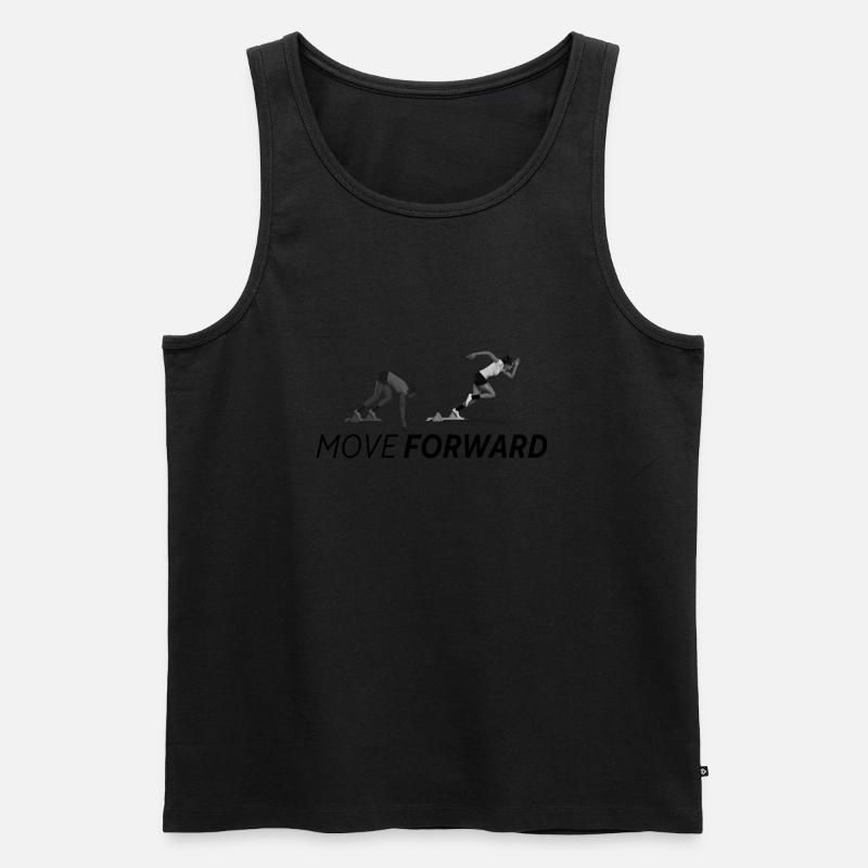 MOVE FORWARD - Men's Premium Organic Tank Top - black