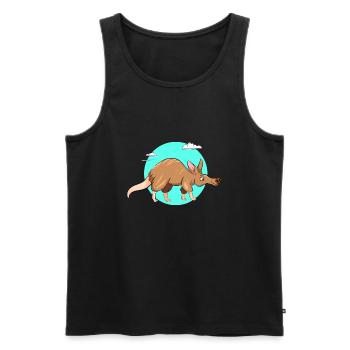 Aardvark - Men's Premium Organic Tank Top - black - Front - Michal (187cm)