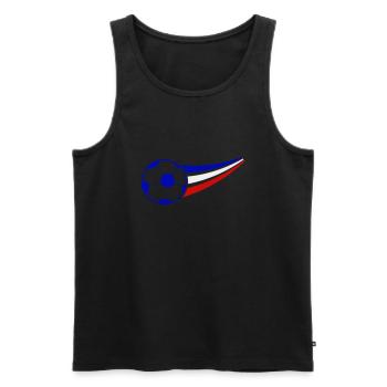 France Soccer - Men's Premium Organic Tank Top - black - Front - Michal (187cm)