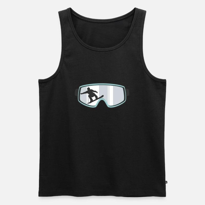 snowboard brille - Männer Premium Bio Tank Top - Schwarz