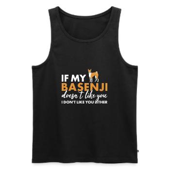 Dog If My Basenji Doesn't Like You - Men's Premium Organic Tank Top - black - Front - Michal (187cm)