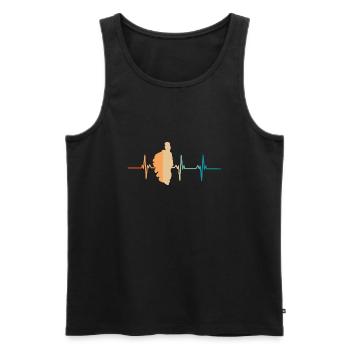 Corsican heartbeat island france - Men's Premium Organic Tank Top - black - Front - AI Model Male 178 light (178cm)