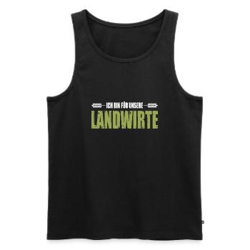 Bauerndemo Ich Bin Für Unsere Landwirte Demo - Männer Premium Bio Tank Top - Schwarz - Vorne - AI Model Male 178 light (178cm)