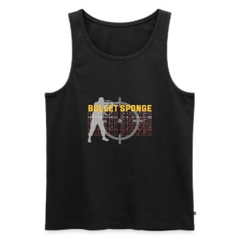 Gaming shirts Bullet Sponge - Men's Premium Organic Tank Top - black - Front - AI Model Male 178 light (178cm)