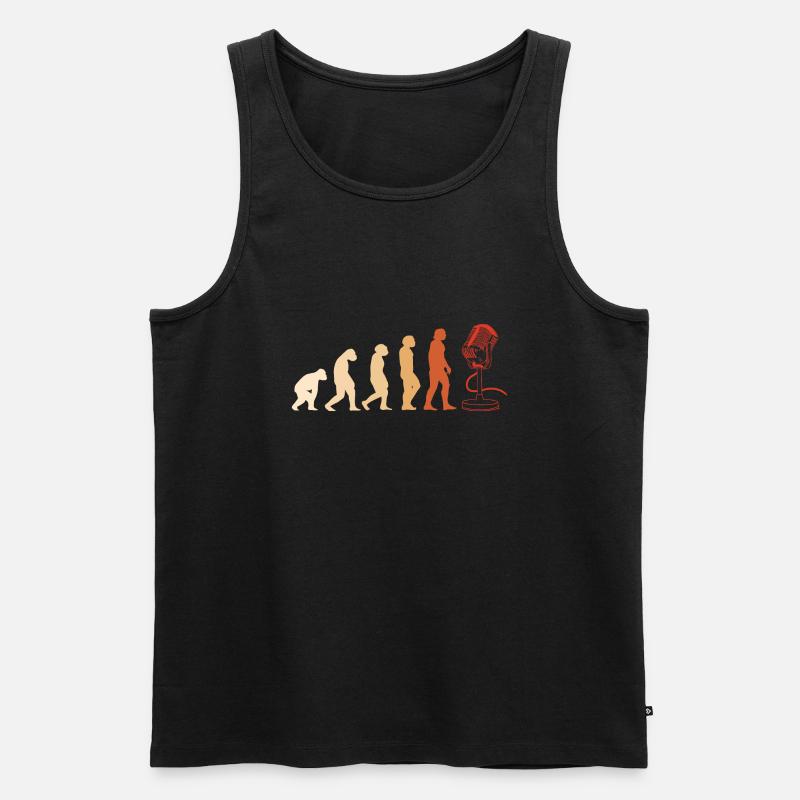 Singer Evolution Singing - Männer Premium Bio Tank Top - Schwarz