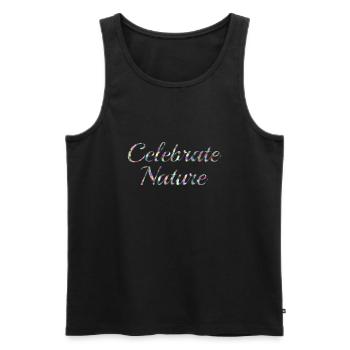 Celebrate Nature - Männer Premium Bio Tank Top - Schwarz - Vorne - AI Model Male 178 light (178cm)