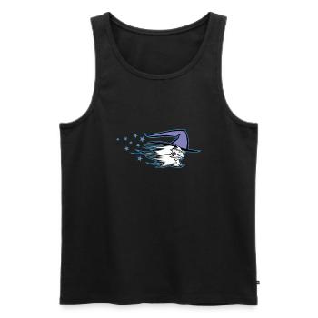 wizard - Männer Premium Bio Tank Top - Schwarz - Vorne - Michal (187cm)