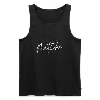 Post Pilates Matcha - Männer Premium Bio Tank Top - Schwarz - Vorne - Michal (187cm)