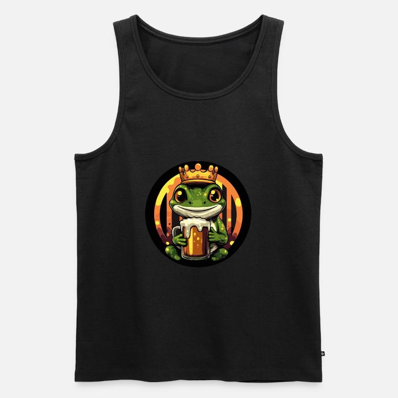 Echse Bier - Männer Premium Bio Tank Top - Schwarz