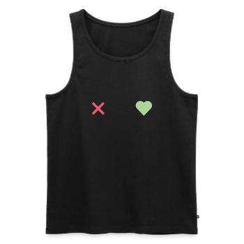x match - Männer Premium Bio Tank Top - Schwarz - Vorne - Michal (187cm)