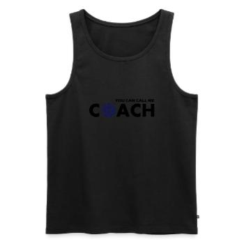 you can call me handball coach - Men's Premium Organic Tank Top - black - Front - Michal (187cm)