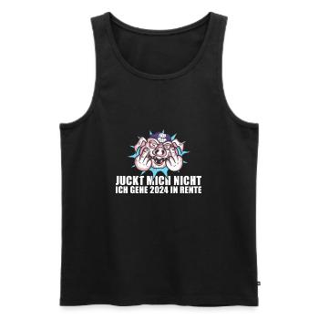 Juckt Mich Nicht Ich Gehe 2024 In Rente Rente 2024 - Männer Premium Bio Tank Top - Schwarz - Vorne - Michal (187cm)
