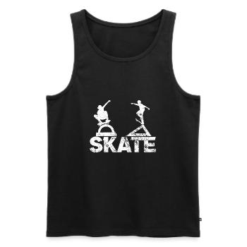 Skateboard Freestyle - Débardeur bio Premium Homme - noir - Devant - Michal (187cm)