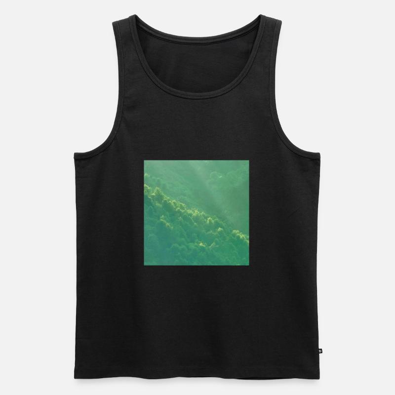 Bergwald - Männer Premium Bio Tank Top - Schwarz
