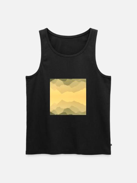 Bunte Berge - Männer Premium Bio Tank Top - Schwarz