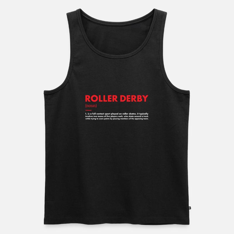Sport Definition Roller Derby - Männer Premium Bio Tank Top - Schwarz