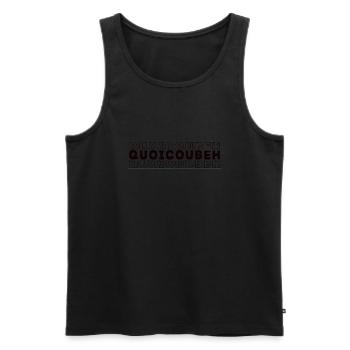 quoinoir - Débardeur bio Premium Homme - noir - Devant - AI Model Male 178 light (178cm)