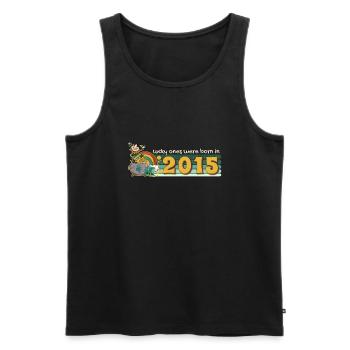 Les chanceux sont nés en 2015 tee St. Patrick’s - Débardeur bio Premium Homme - noir - Devant - Michal (187cm)