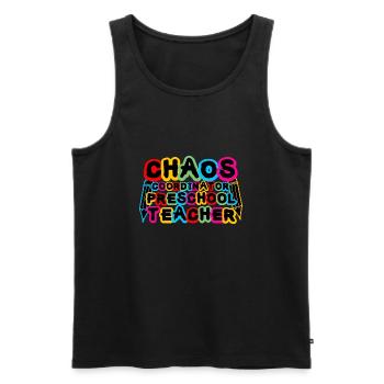 Chaos Coordinator Preschool Teacher - Men's Premium Organic Tank Top - black - Front - AI Model Male 178 light (178cm)