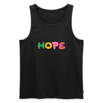 Hope, positive thinking - Men's Premium Organic Tank Top - black - Front - Michal (187cm)