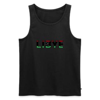 Drapeau Libye - Débardeur bio Premium Homme - noir - Devant - Michal (187cm)