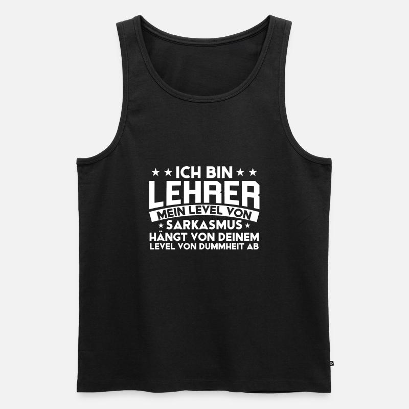 Lehrerin Lehrer Schule Lehrer Geschenk - Männer Premium Bio Tank Top - Schwarz