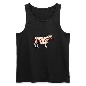 Carnivore - Männer Premium Bio Tank Top - Schwarz - Vorne - Michal (187cm)