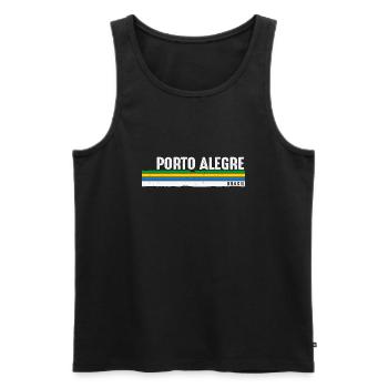 Porto Alegre Brasilien Kulturerbe - Umarmen Sie Ihre - Männer Premium Bio Tank Top - Schwarz - Vorne - AI Model Male 178 light (178cm)