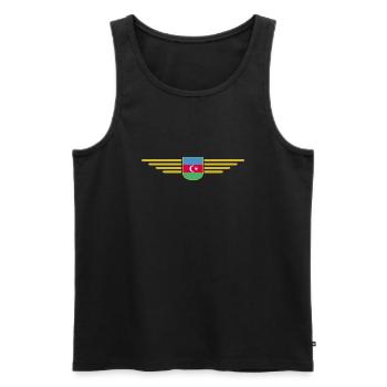 Azerbaijan Design – For Fans & Travelers - Men's Premium Organic Tank Top - black - Front - Michal (187cm)