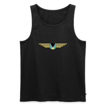 Bahamas Fans: Tropisches Design - Männer Premium Bio Tank Top - Schwarz - Vorne - Michal (187cm)