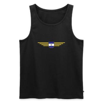 El Salvador T-Shirt Design - Débardeur bio Premium Homme - noir - Devant - Michal (187cm)