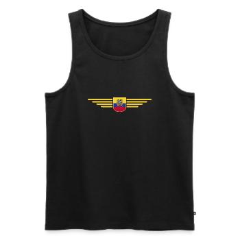 Ecuador Fans T-Shirt Design - Männer Premium Bio Tank Top - Schwarz - Vorne - Michal (187cm)