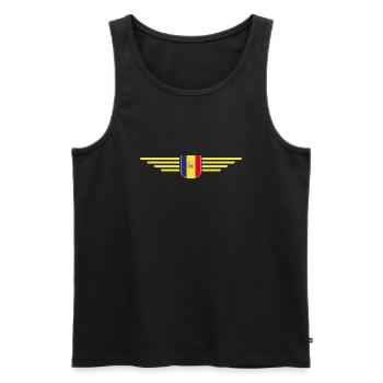 Andorra Fans T-Shirt Design - Männer Premium Bio Tank Top - Schwarz - Vorne - Michal (187cm)