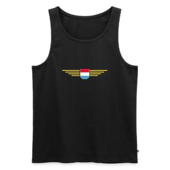 Design de t-shirt luxembourgeois pour les fans - Débardeur bio Premium Homme - noir - Devant - AI Model Male 178 light (178cm)