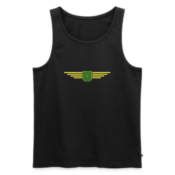 Adygea Design – Stylish for fans of the region - Men's Premium Organic Tank Top - black - Front - AI Model Male 178 light (178cm)