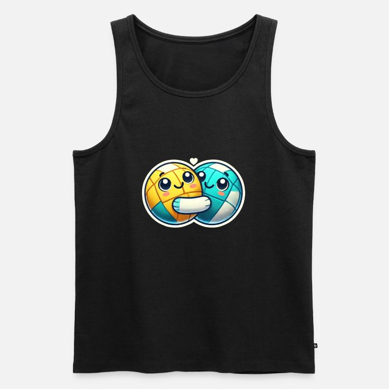 Hanball Liebe - Männer Premium Bio Tank Top - Schwarz