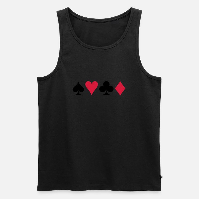 Poker - Männer Premium Bio Tank Top - Schwarz