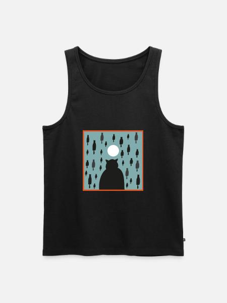 cats rain - Men's Premium Organic Tank Top - black
