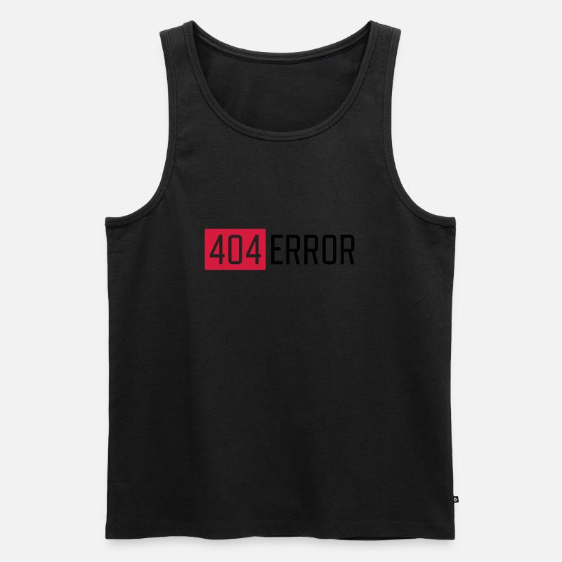 404 ERROR - Männer Premium Bio Tank Top - Schwarz